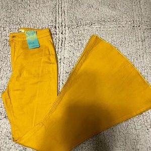 Small peach Love Flare Denim